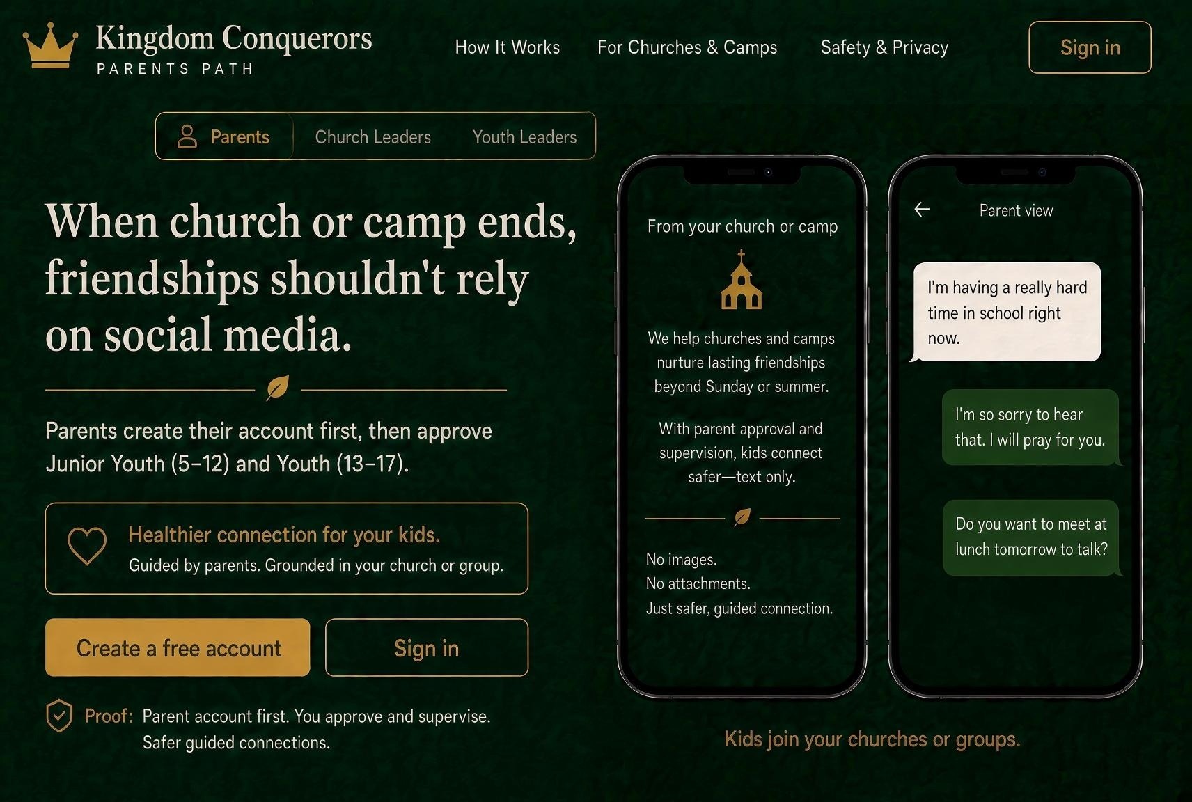 Kingdom Conquerors — Parents path